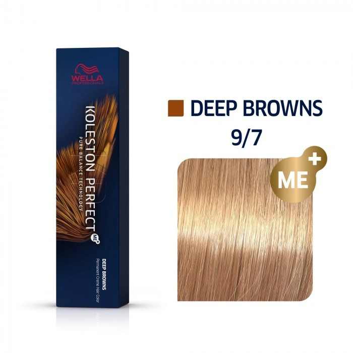Wella Koleston Perfect Me+ Hajfesték - 9/7 - 60ml - Barna Nagyon Világos Szőke képe 1